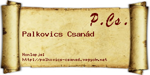 Palkovics Csanád névjegykártya
